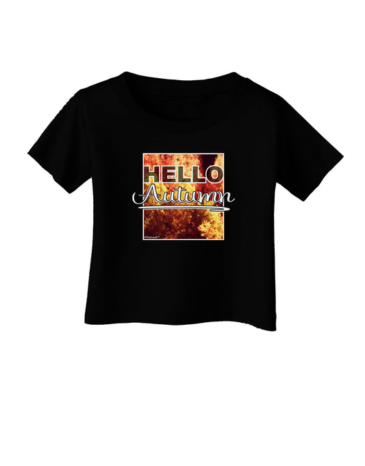 Hello Autumn Infant T-Shirt Dark-Infant T-Shirt-TooLoud-Black-06-Months-Davson Sales