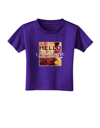 Hello Autumn Toddler T-Shirt Dark-Toddler T-Shirt-TooLoud-Purple-2T-Davson Sales