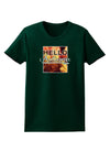 Hello Autumn Womens Dark T-Shirt-TooLoud-Forest-Green-Small-Davson Sales