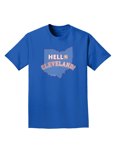 Hello Cleveland Adult Dark T-Shirt-Mens T-Shirt-TooLoud-Royal-Blue-Small-Davson Sales