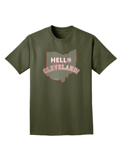 Hello Cleveland Adult Dark T-Shirt-Mens T-Shirt-TooLoud-Military-Green-Small-Davson Sales