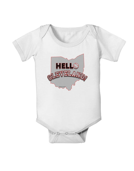 Hello Cleveland Baby Romper Bodysuit-Baby Romper-TooLoud-White-06-Months-Davson Sales