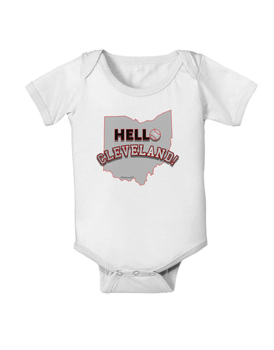 Hello Cleveland Baby Romper Bodysuit-Baby Romper-TooLoud-White-06-Months-Davson Sales