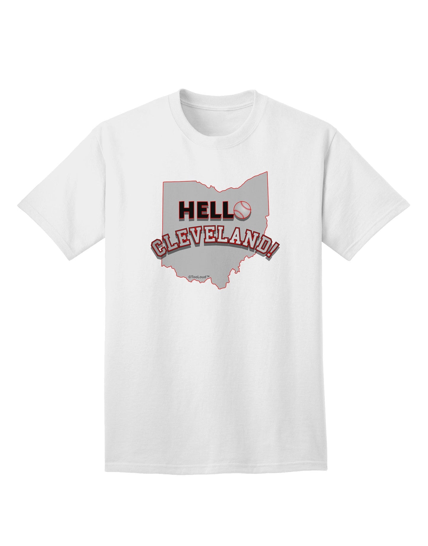 Hello Cleveland Premium Adult T-Shirt Collection-Mens T-shirts-TooLoud-White-Small-Davson Sales
