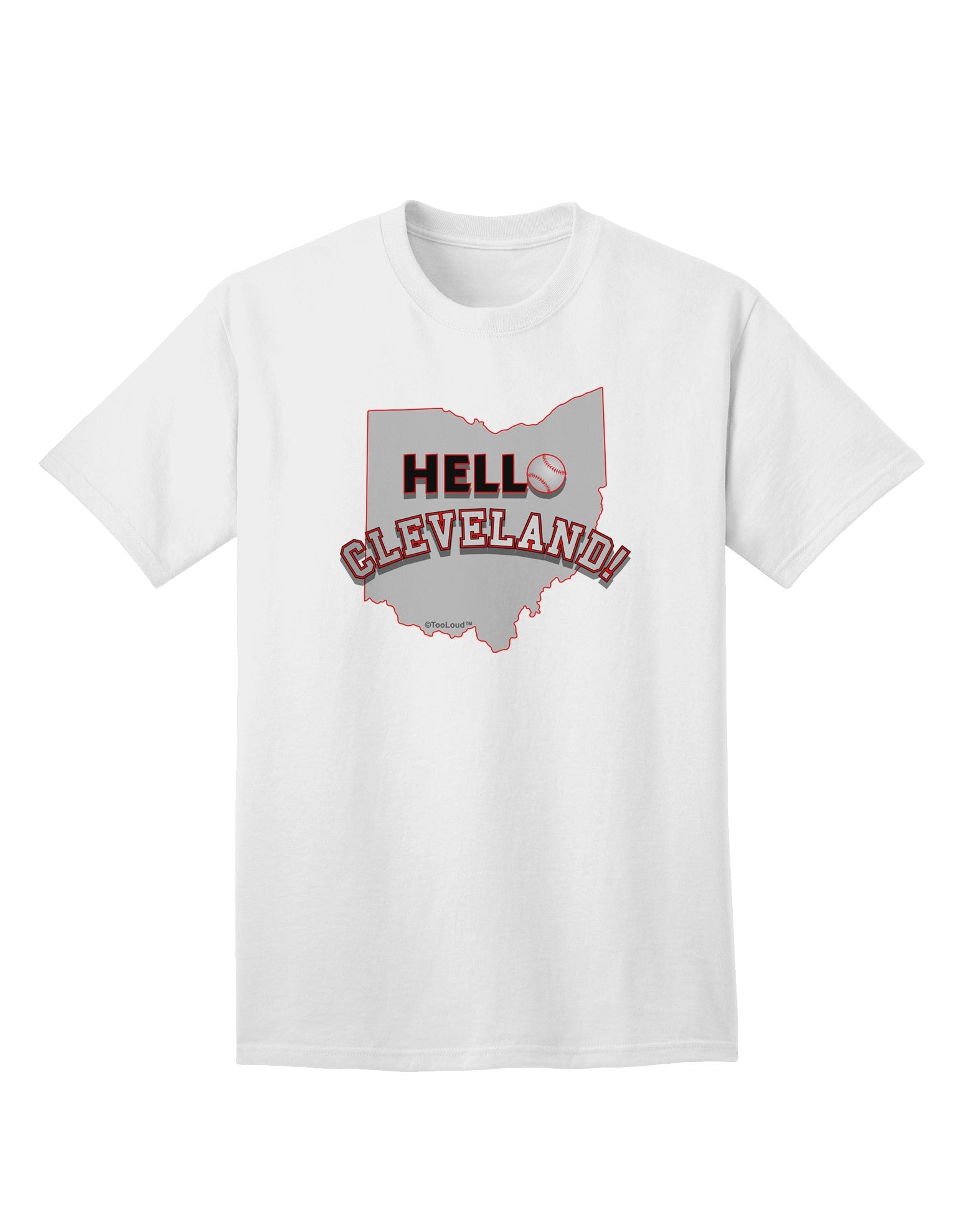 Hello Cleveland Premium Adult T-Shirt Collection-Mens T-shirts-TooLoud-White-Small-Davson Sales