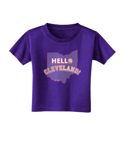 Hello Cleveland Toddler T-Shirt Dark-Toddler T-Shirt-TooLoud-Purple-2T-Davson Sales