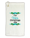 Her Christmas Joy Matching His & Hers Micro Terry Gromet Golf Towel 16 x 25 inch-Golf Towel-TooLoud-White-Davson Sales