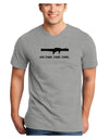 Here Zombie Zombie Zombie Bazooka Adult V-Neck T-shirt-Mens V-Neck T-Shirt-TooLoud-HeatherGray-Small-Davson Sales