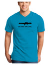 Here Zombie Zombie Zombie Bazooka Adult V-Neck T-shirt-Mens V-Neck T-Shirt-TooLoud-Turquoise-Small-Davson Sales