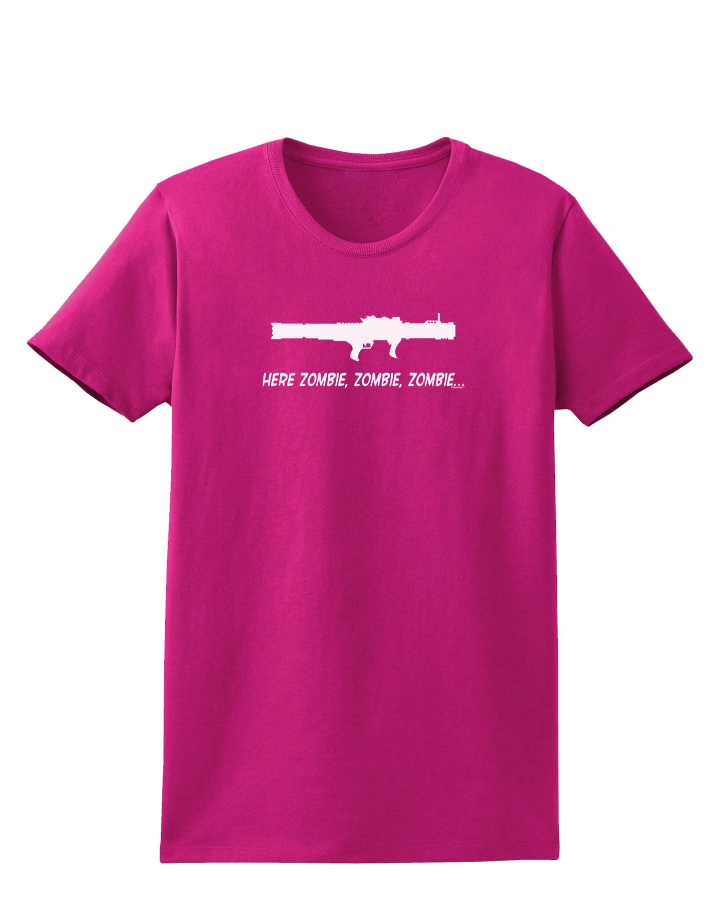 Here Zombie Zombie Zombie Bazooka Womens Dark T-Shirt-Womens T-Shirt-TooLoud-Hot-Pink-Small-Davson Sales