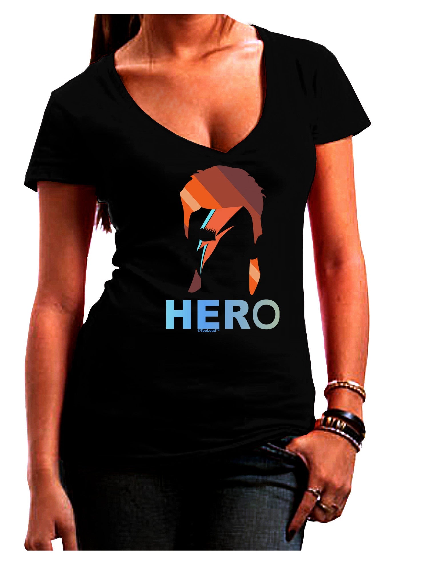 Hero of the Weirdos Womens V-Neck Dark T-Shirt-Womens V-Neck T-Shirts-TooLoud-Black-Juniors Fitted Small-Davson Sales