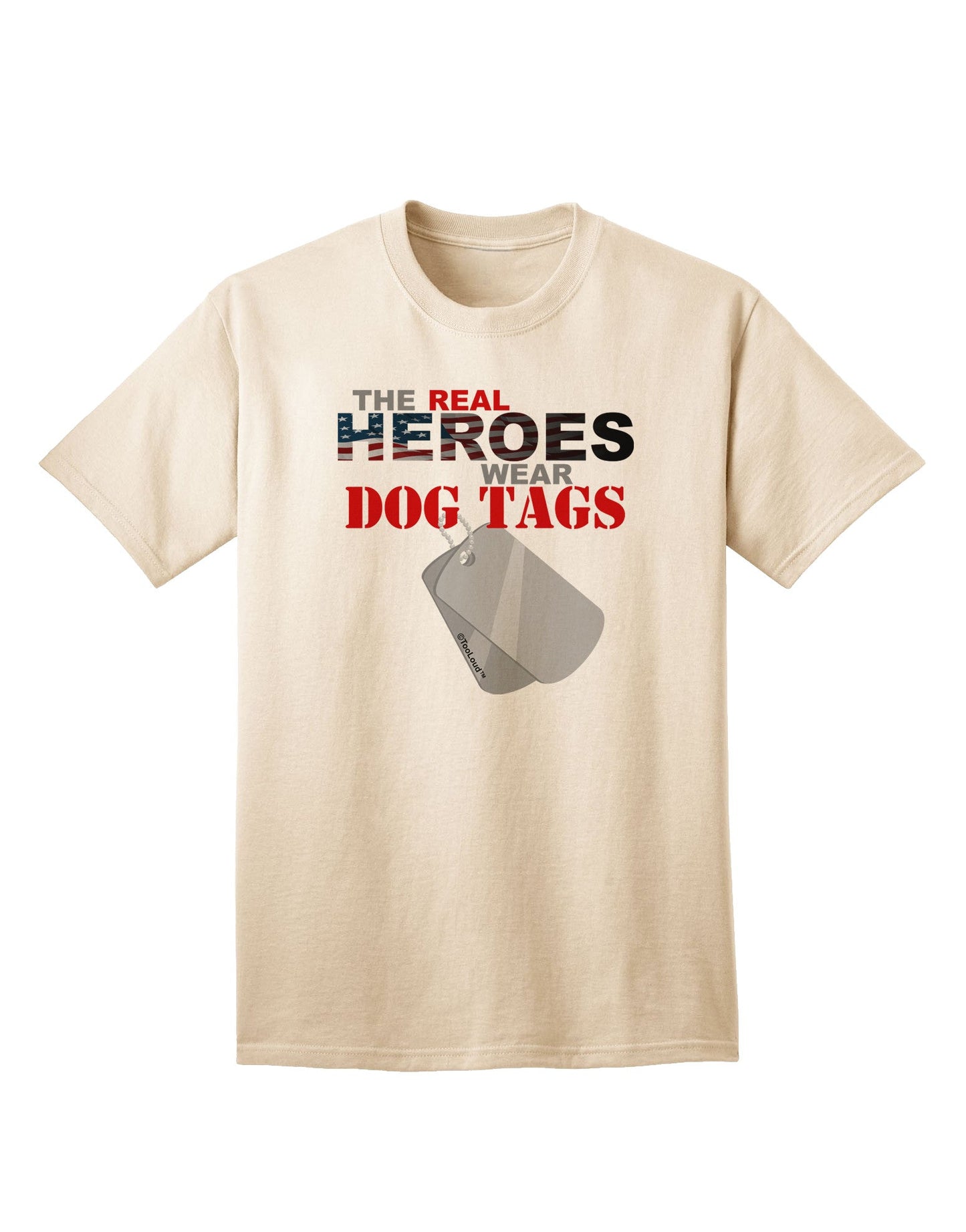 Heroes Dog Tags Adult T-Shirt-Mens T-Shirt-TooLoud-Natural-Small-Davson Sales