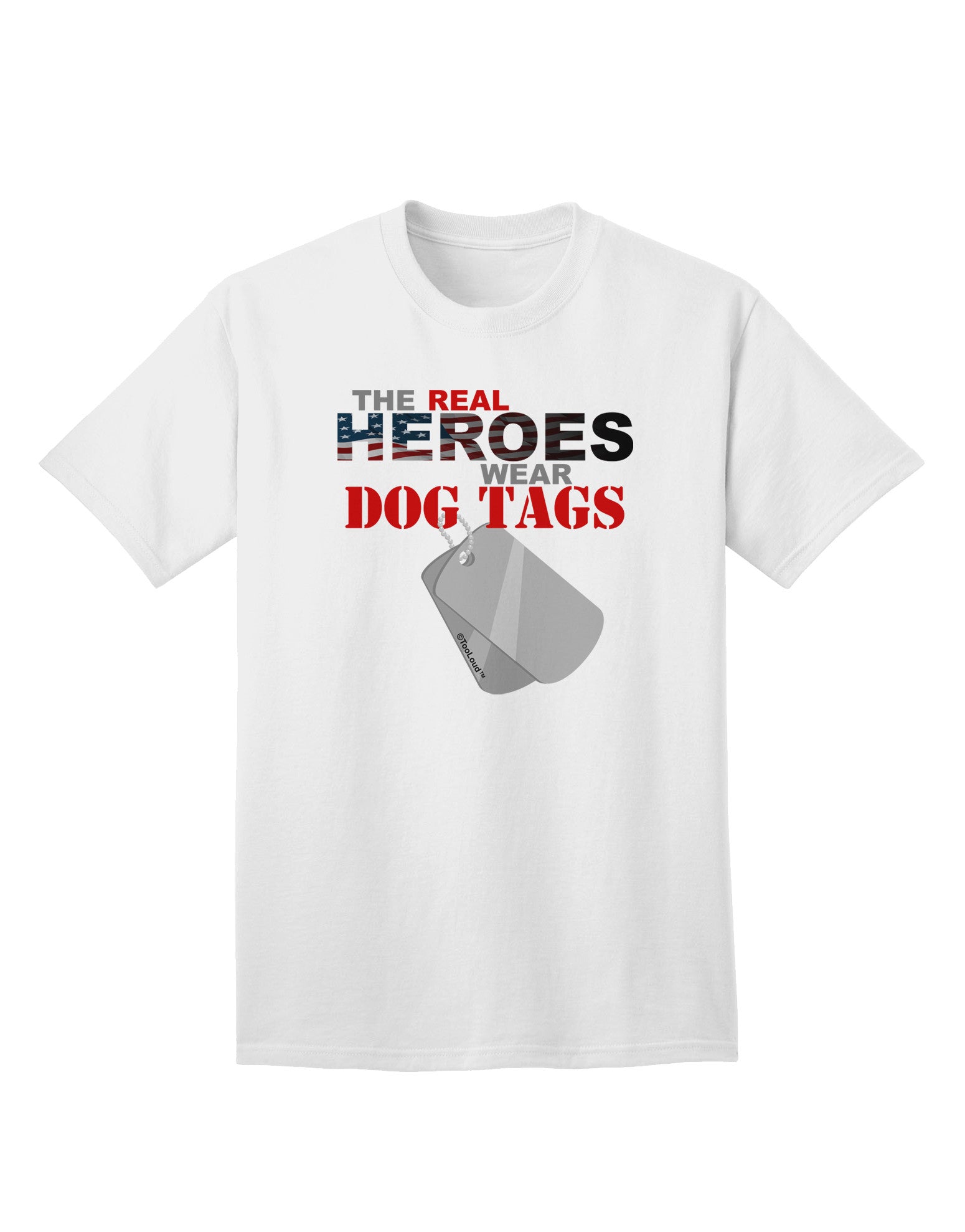Heroes Dog Tags Adult T-Shirt-Mens T-Shirt-TooLoud-White-Small-Davson Sales