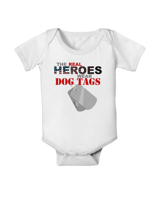 Heroes Dog Tags Baby Romper Bodysuit-Baby Romper-TooLoud-White-06-Months-Davson Sales