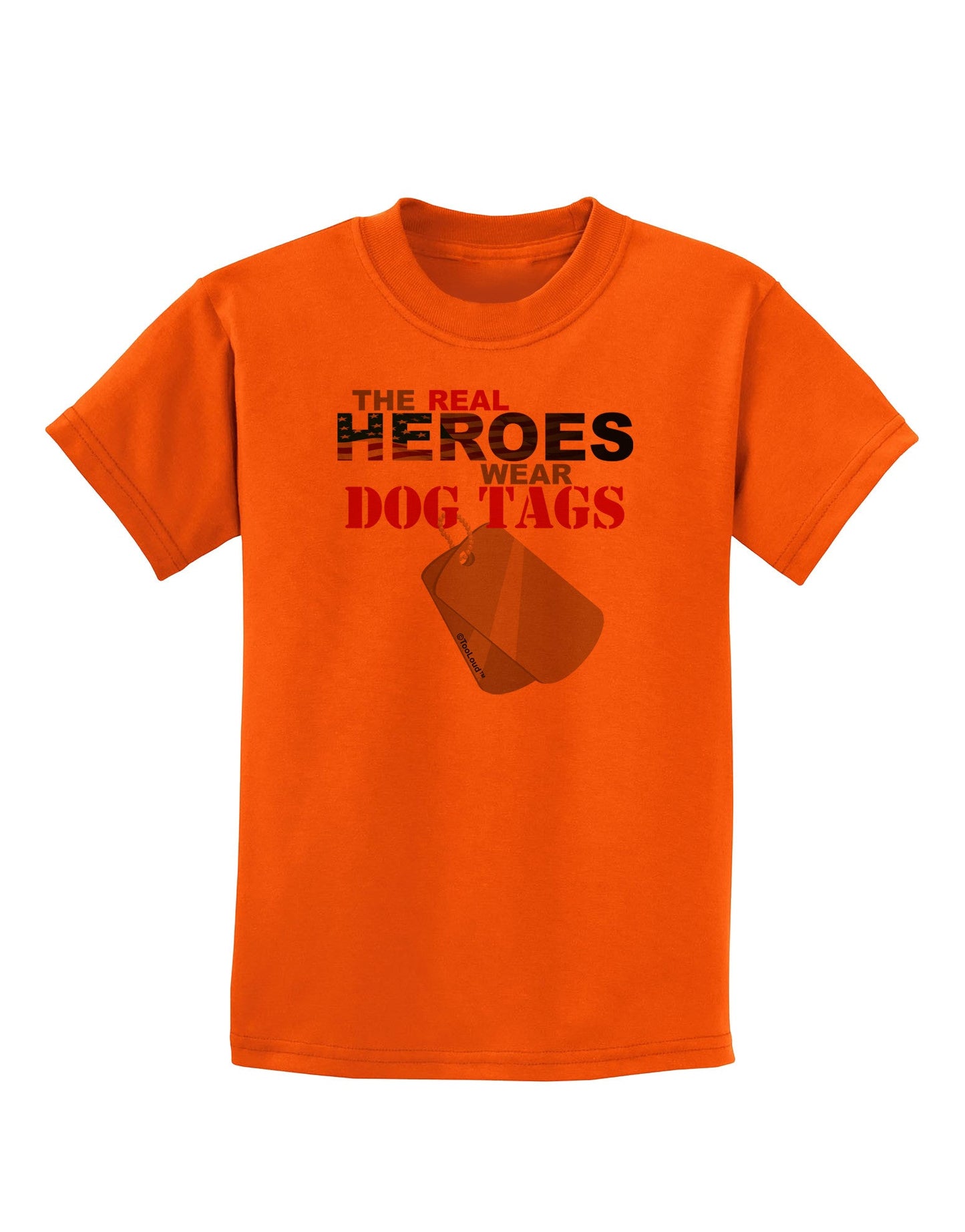 Heroes Dog Tags Childrens T-Shirt-Childrens T-Shirt-TooLoud-Orange-X-Small-Davson Sales