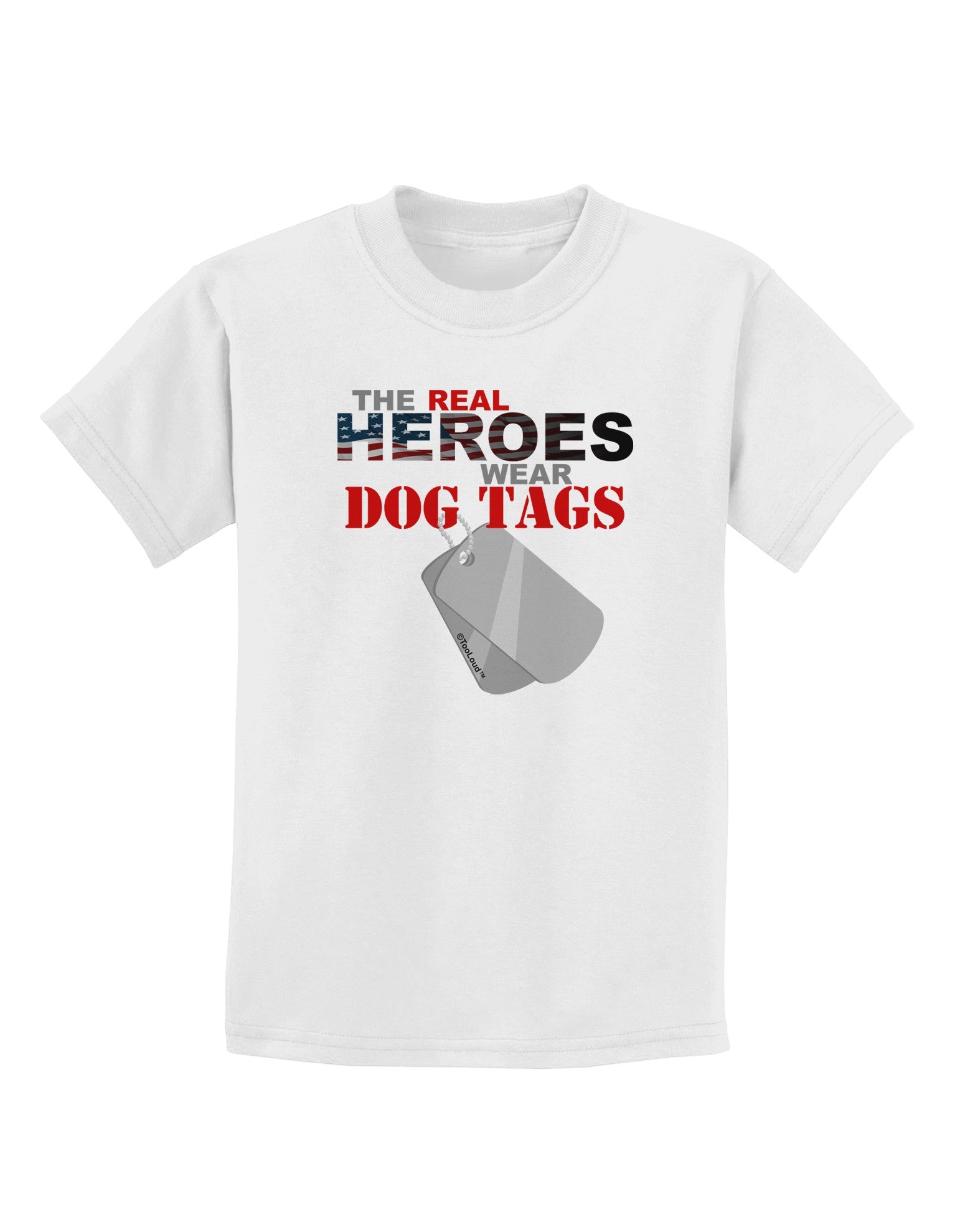 Heroes Dog Tags Childrens T-Shirt-Childrens T-Shirt-TooLoud-White-X-Small-Davson Sales