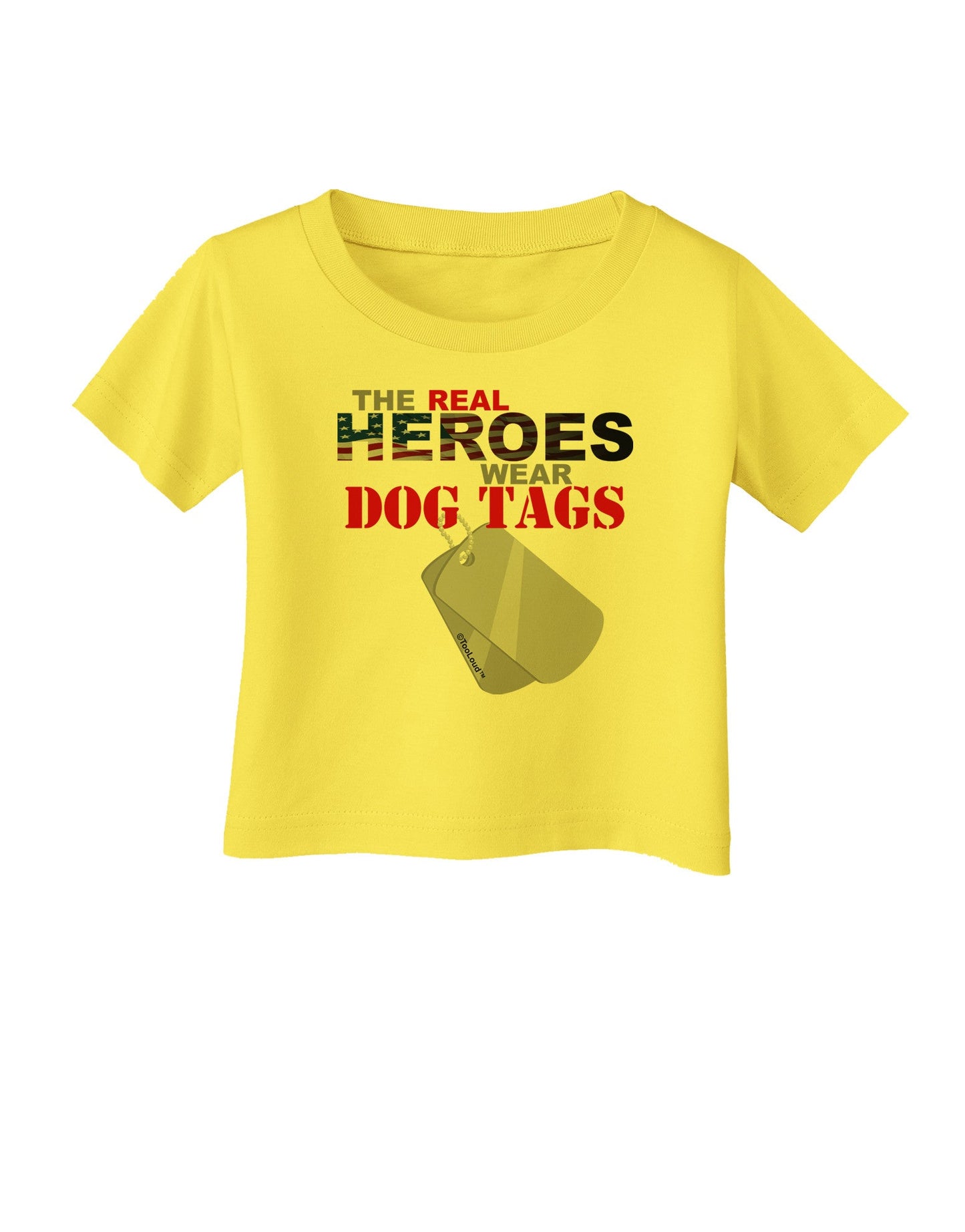 Heroes Dog Tags Infant T-Shirt-Infant T-Shirt-TooLoud-Yellow-06-Months-Davson Sales