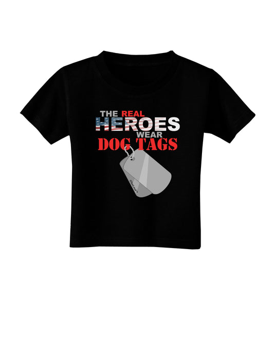 Heroes Dog Tags Toddler T-Shirt Dark-Toddler T-Shirt-TooLoud-Black-2T-Davson Sales