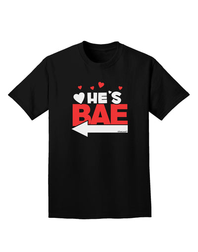 He's BAE - Left Arrow Adult Dark T-Shirt-Mens T-Shirt-TooLoud-Black-Small-Davson Sales