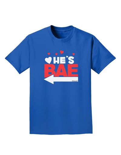 He's BAE - Left Arrow Adult Dark T-Shirt-Mens T-Shirt-TooLoud-Royal-Blue-Small-Davson Sales