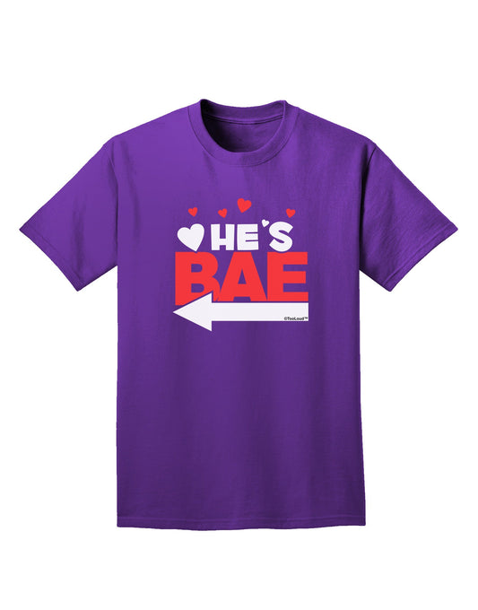 He's BAE - Left Arrow Adult Dark T-Shirt-Mens T-Shirt-TooLoud-Purple-Small-Davson Sales