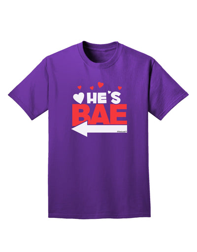 He's BAE - Left Arrow Adult Dark T-Shirt-Mens T-Shirt-TooLoud-Purple-Small-Davson Sales