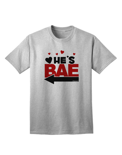 He's BAE - Left Arrow Adult T-Shirt-Mens T-Shirt-TooLoud-AshGray-Small-Davson Sales