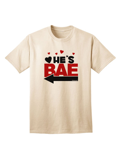 He's BAE - Left Arrow Adult T-Shirt-Mens T-Shirt-TooLoud-Natural-Small-Davson Sales