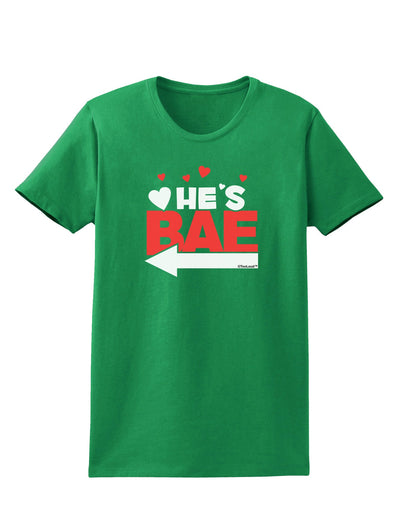 He's BAE - Left Arrow Womens Dark T-Shirt-Womens T-Shirt-TooLoud-Kelly-Green-X-Small-Davson Sales