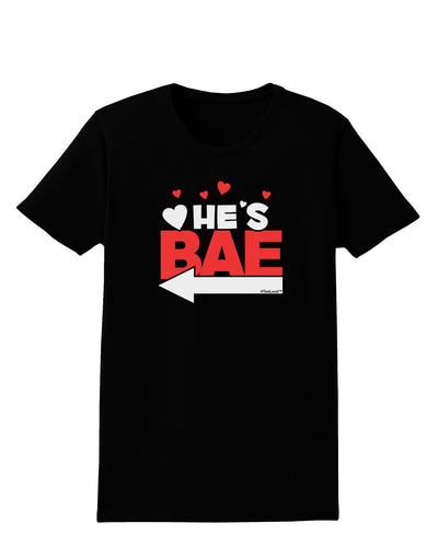 He's BAE - Left Arrow Womens Dark T-Shirt-Womens T-Shirt-TooLoud-Black-X-Small-Davson Sales