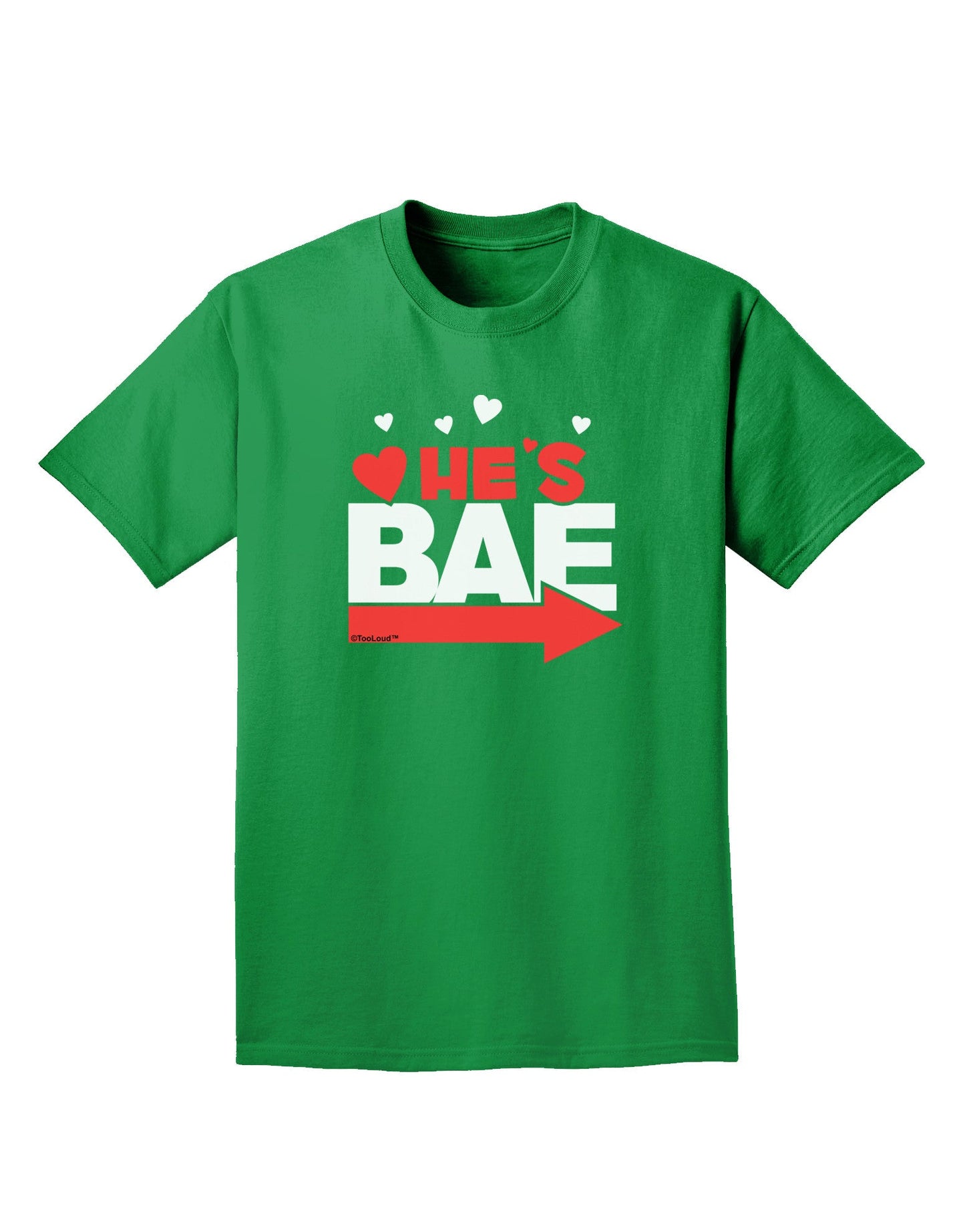 He's BAE - Right Arrow Adult Dark T-Shirt-Mens T-Shirt-TooLoud-Kelly-Green-Small-Davson Sales