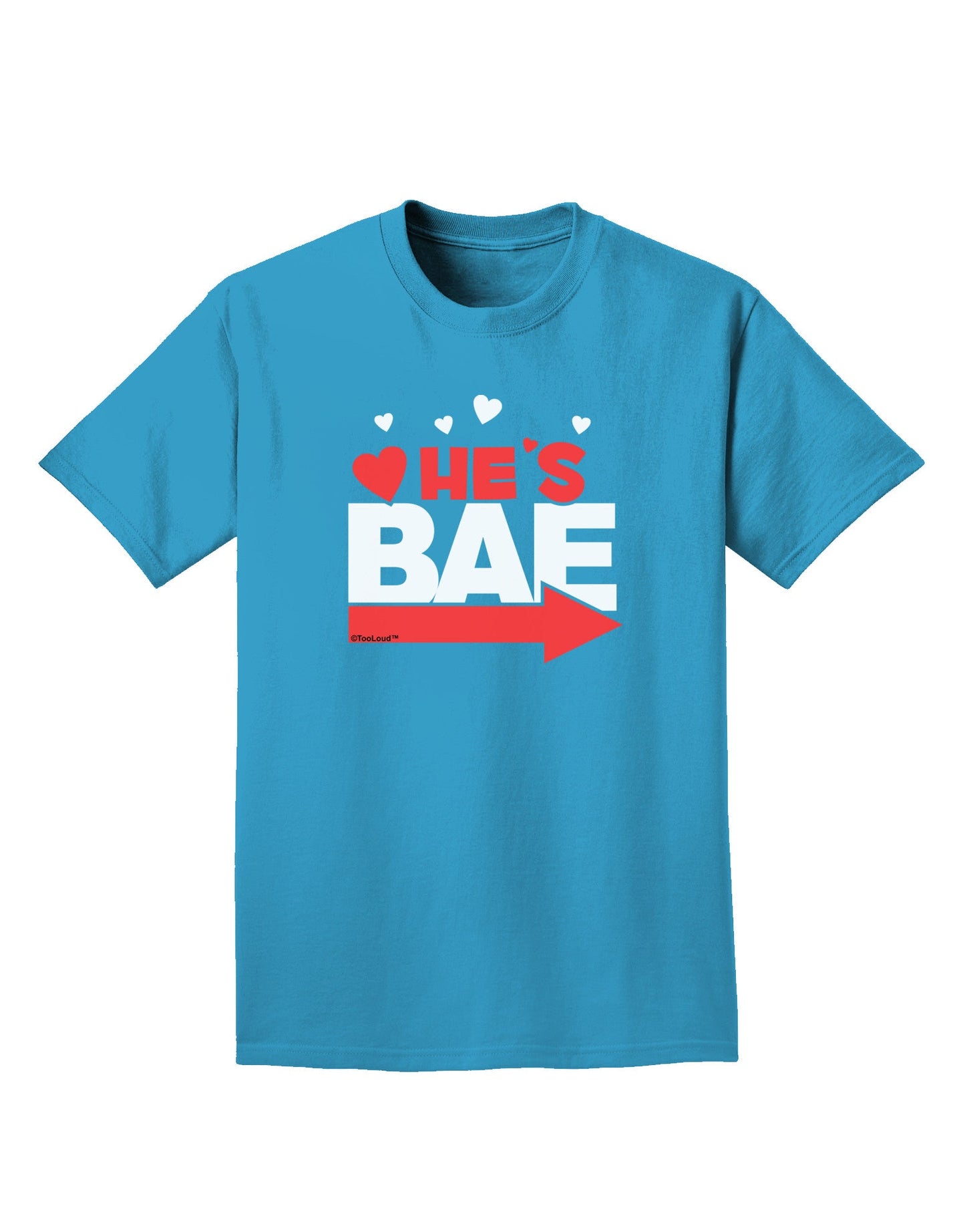 He's BAE - Right Arrow Adult Dark T-Shirt-Mens T-Shirt-TooLoud-Turquoise-Small-Davson Sales