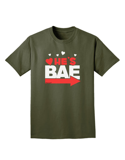 He's BAE - Right Arrow Adult Dark T-Shirt-Mens T-Shirt-TooLoud-Military-Green-Small-Davson Sales