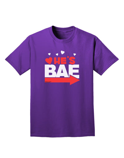 He's BAE - Right Arrow Adult Dark T-Shirt-Mens T-Shirt-TooLoud-Purple-Small-Davson Sales