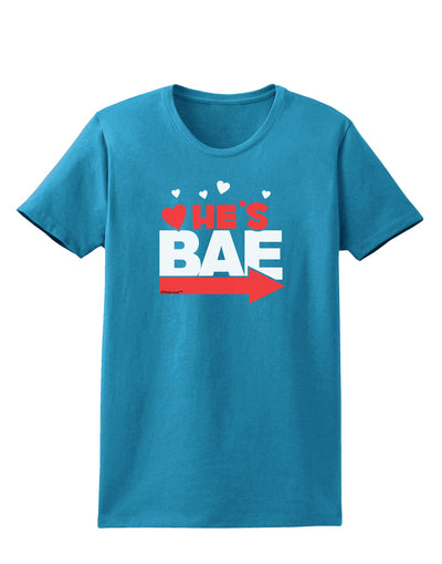 He's BAE - Right Arrow Womens Dark T-Shirt-Womens T-Shirt-TooLoud-Turquoise-X-Small-Davson Sales