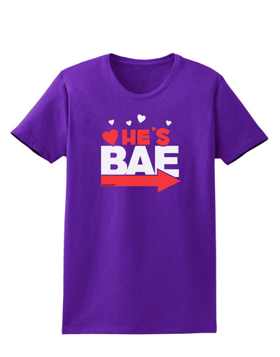 He's BAE - Right Arrow Womens Dark T-Shirt-Womens T-Shirt-TooLoud-Purple-X-Small-Davson Sales