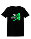 He's My Lucky Charm - Left Womens Dark T-Shirt-TooLoud-Black-X-Small-Davson Sales