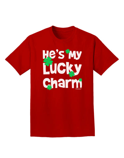 He's My Lucky Charm - Matching Couples Design Adult Dark T-Shirt by TooLoud-Mens T-Shirt-TooLoud-Red-Small-Davson Sales