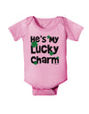 He's My Lucky Charm - Matching Couples Design Baby Romper Bodysuit by TooLoud-Baby Romper-TooLoud-Light-Pink-06-Months-Davson Sales