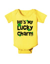 He's My Lucky Charm - Matching Couples Design Baby Romper Bodysuit by TooLoud-Baby Romper-TooLoud-Yellow-06-Months-Davson Sales