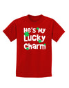 He's My Lucky Charm - Matching Couples Design Childrens Dark T-Shirt by TooLoud-Childrens T-Shirt-TooLoud-Red-X-Small-Davson Sales