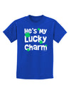 He's My Lucky Charm - Matching Couples Design Childrens Dark T-Shirt by TooLoud-Childrens T-Shirt-TooLoud-Royal-Blue-X-Small-Davson Sales