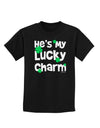 He's My Lucky Charm - Matching Couples Design Childrens Dark T-Shirt by TooLoud-Childrens T-Shirt-TooLoud-Black-X-Small-Davson Sales