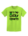 He's My Lucky Charm - Matching Couples Design Childrens T-Shirt by TooLoud-Childrens T-Shirt-TooLoud-Lime-Green-X-Small-Davson Sales