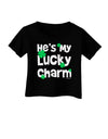 He's My Lucky Charm - Matching Couples Design Infant T-Shirt Dark by TooLoud-Infant T-Shirt-TooLoud-Black-06-Months-Davson Sales