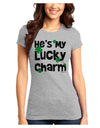 He's My Lucky Charm - Matching Couples Design Juniors T-Shirt by TooLoud-Womens Juniors T-Shirt-TooLoud-Ash-Gray-Juniors Fitted X-Small-Davson Sales