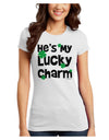 He's My Lucky Charm - Matching Couples Design Juniors T-Shirt by TooLoud-Womens Juniors T-Shirt-TooLoud-White-Juniors Fitted X-Small-Davson Sales