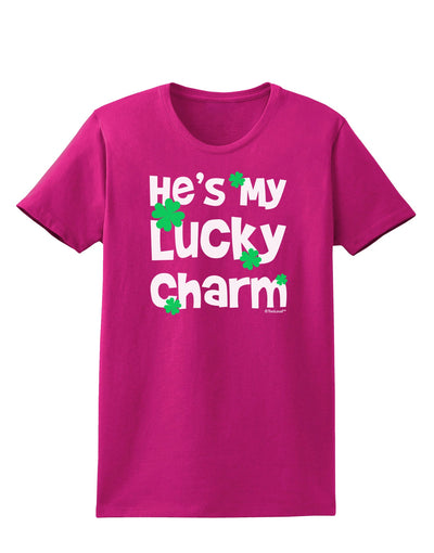 He's My Lucky Charm - Matching Couples Design Womens Dark T-Shirt by TooLoud-Womens T-Shirt-TooLoud-Hot-Pink-Small-Davson Sales