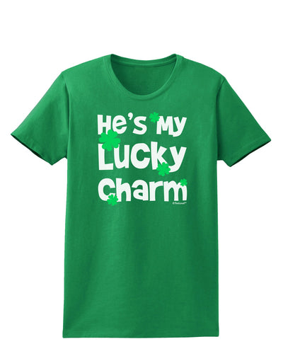 He's My Lucky Charm - Matching Couples Design Womens Dark T-Shirt by TooLoud-Womens T-Shirt-TooLoud-Kelly-Green-X-Small-Davson Sales