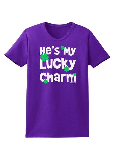 He's My Lucky Charm - Matching Couples Design Womens Dark T-Shirt by TooLoud-Womens T-Shirt-TooLoud-Purple-X-Small-Davson Sales